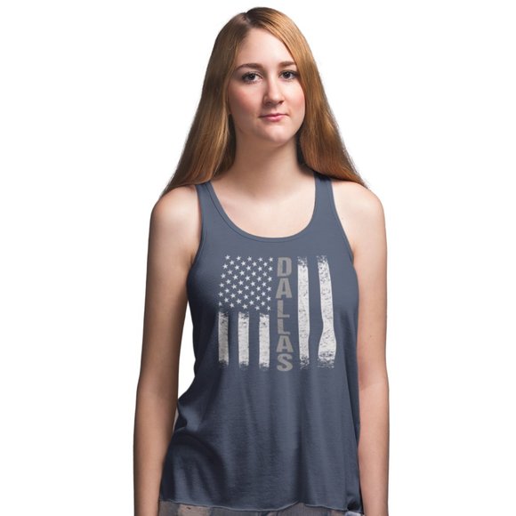 Dallas Flag Teecart Tank Top Navy - Picture 2 of 3